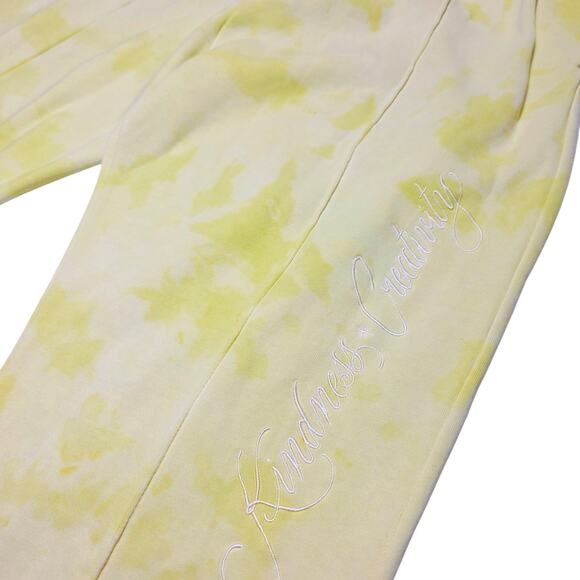 Nike Women's Sweatpants Sportswear Fleece Yellow Tie Dye Size Small Oversized - Picture 7 of 12